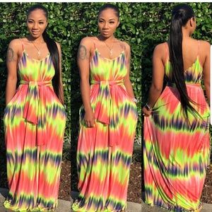 Neon maxi dress